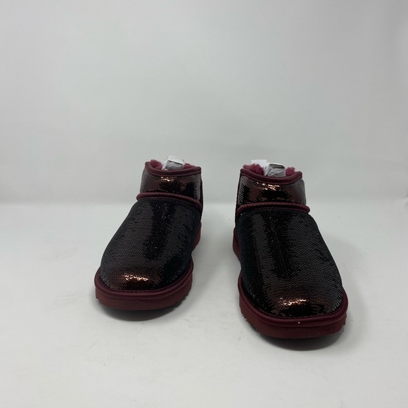 (New) Ugg Classic Ultra Mini, size 7, mirror ball, Bergundy or Wine. - Picture 4 of 9